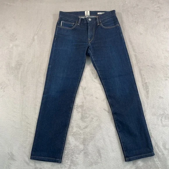 HIROSHI KATO The Pen Slim Selvedge Denim Jeans 29x27 Blue Raw Stretch USA Made